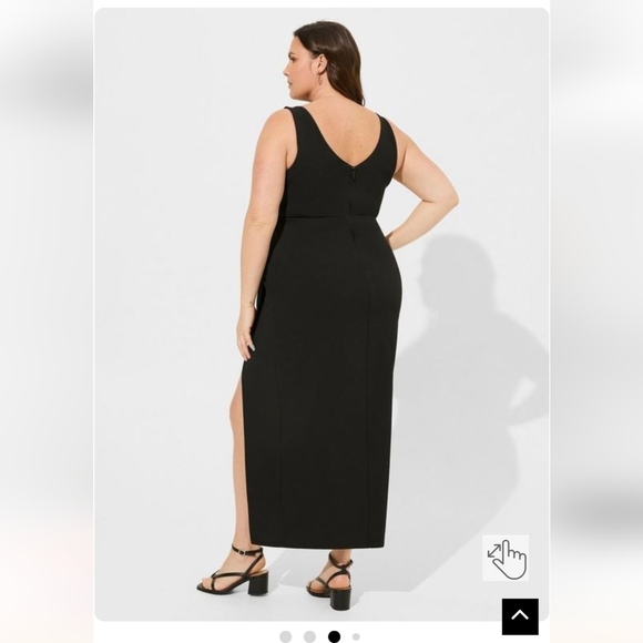 Torrid Maxi Stretch Crepe V-Neck Column Dress Size 12/ 0x NWT - Picture 4 of 13